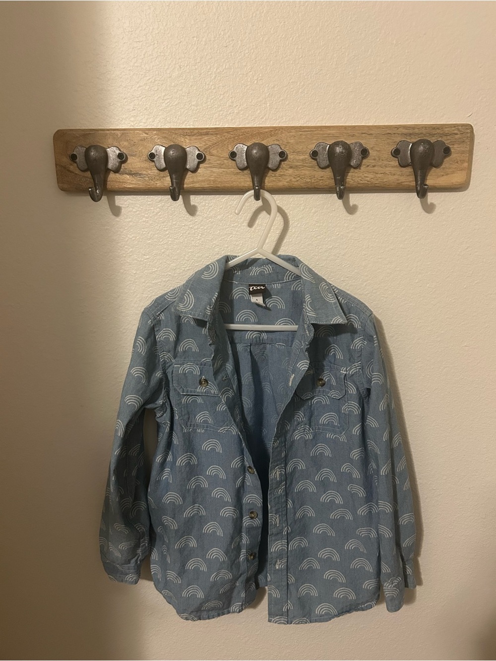 Tea Collection Rainbow Print Chambray